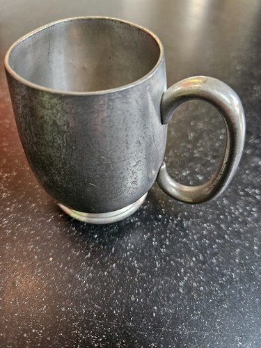 Vintage 3in pewter christening - 3in,