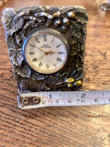 Desktop clock pewter by - in,